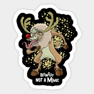 Roleplaying Mimic Creature RPG Joke Meme DM PnP Christmas Sticker